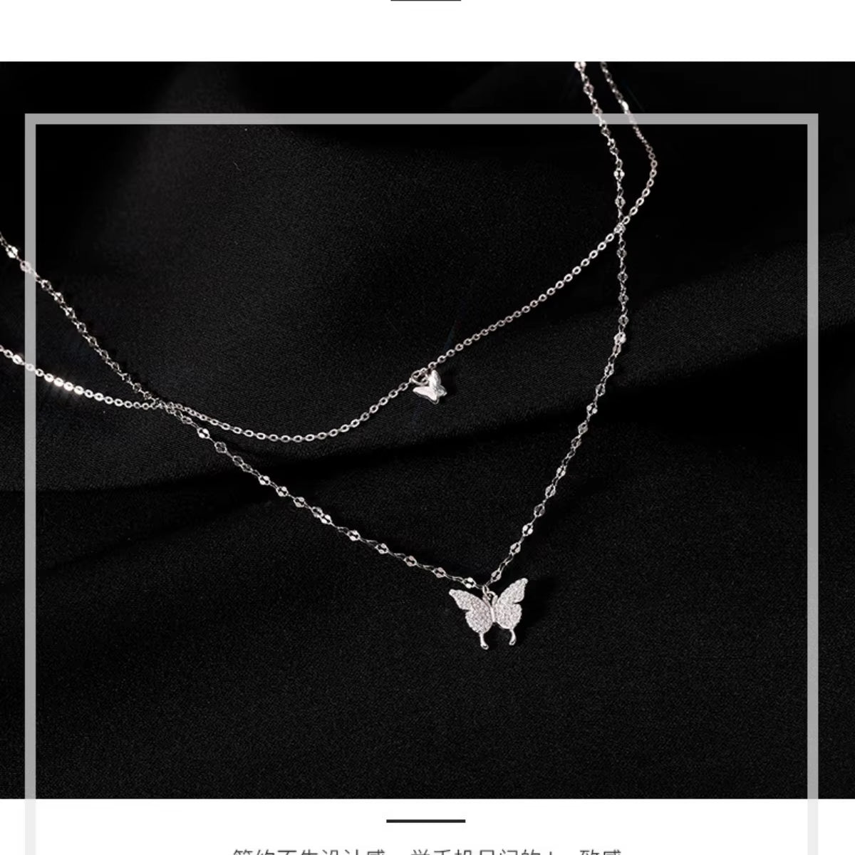  Nuevo collar de mariposa brillante para mujer
