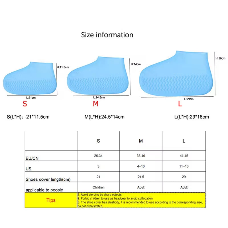 Fundas reutilizables impermeables para zapatos de lluvia, de silicona