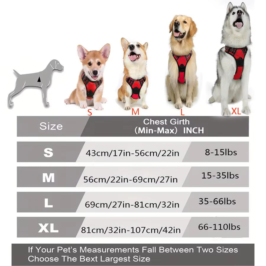  Arnés para perros sin tirones con clip frontal