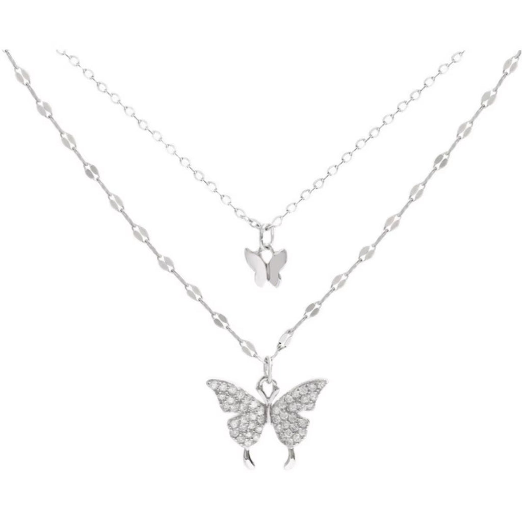  Nuevo collar de mariposa brillante para mujer
