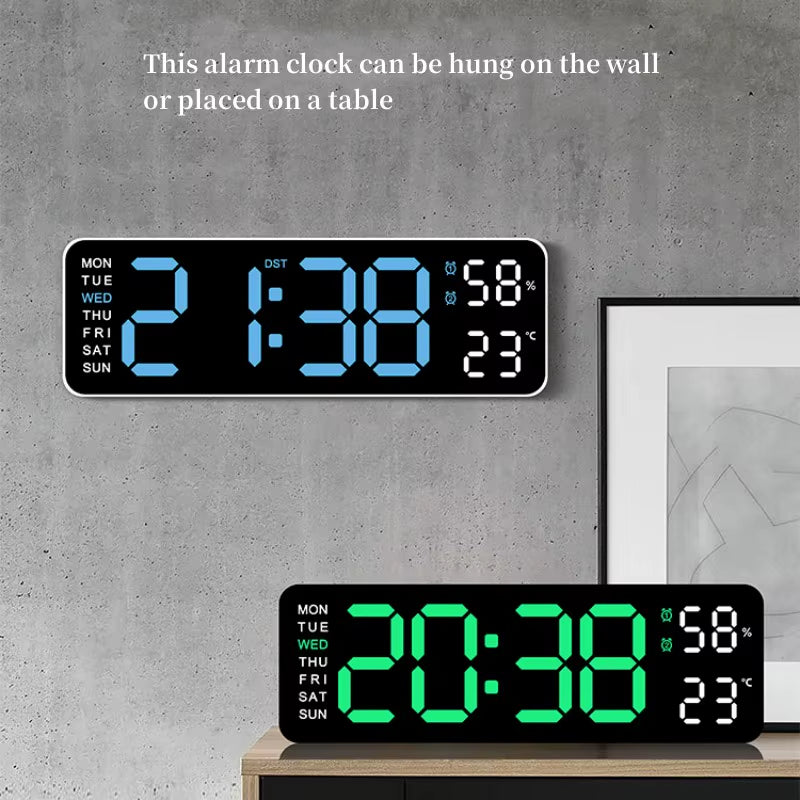 Reloj de pared digital grande de 9 pulgadas