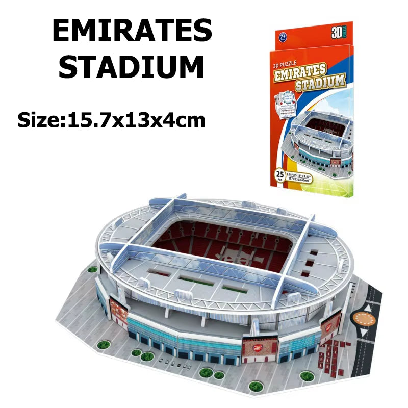  Campo de fútbol en miniatura, rompecabezas 3D para armar estadios famosos del mundo