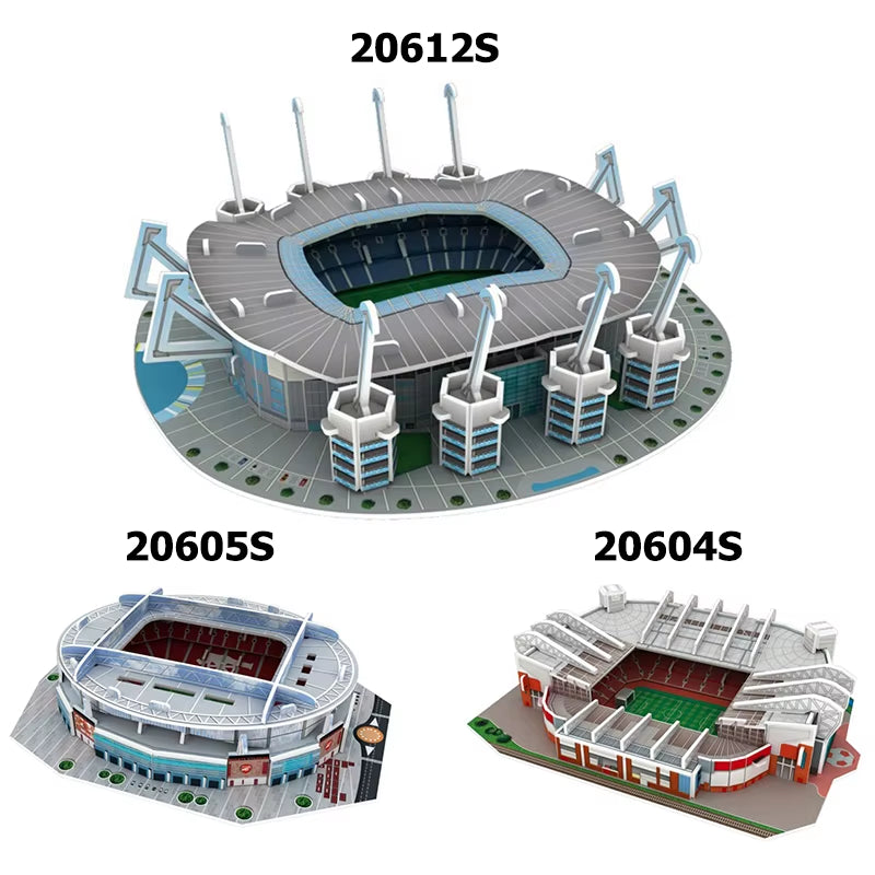  Campo de fútbol en miniatura, rompecabezas 3D para armar estadios famosos del mundo