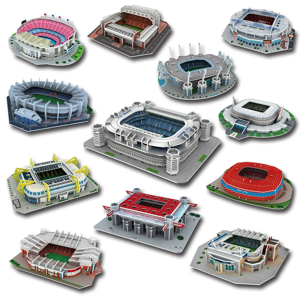  Campo de fútbol en miniatura, rompecabezas 3D para armar estadios famosos del mundo